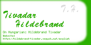 tivadar hildebrand business card